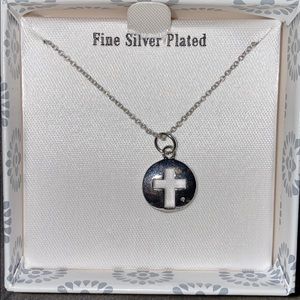 Silver cross necklace